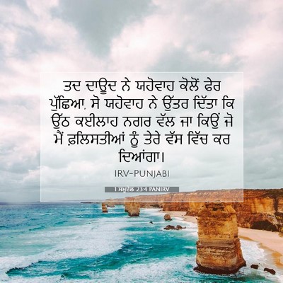 Picture 07 - 1 ਸਮੂਏਲ 23:4 PANIRV - ਤਦ ਦਾਊਦ ਨੇ ਯਹੋਵਾਹ - Bible Verse Picture