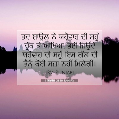 Picture 07 - 1 ਸਮੂਏਲ 28:10 PANIRV - ਤਦ ਸ਼ਾਊਲ ਨੇ ਯਹੋਵਾਹ - Bible Verse Picture