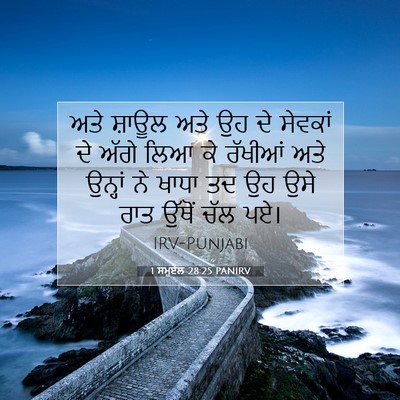 Picture 07 - 1 ਸਮੂਏਲ 28:25 PANIRV - ਅਤੇ ਸ਼ਾਊਲ ਅਤੇ ਉਹ ਦੇ - Bible Verse Picture