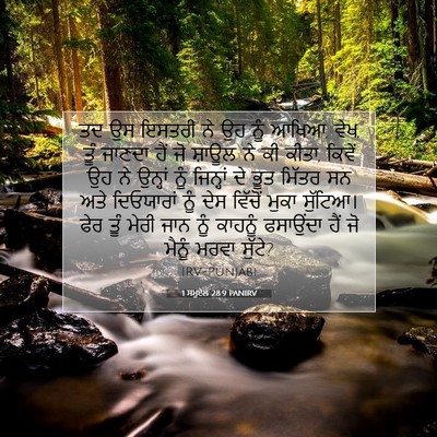 Picture 07 - 1 ਸਮੂਏਲ 28:9 PANIRV - ਤਦ ਉਸ ਇਸਤਰੀ ਨੇ ਉਹ - Bible Verse Picture