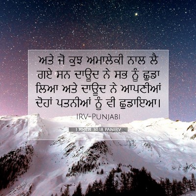 Picture 07 - 1 ਸਮੂਏਲ 30:18 PANIRV - ਅਤੇ ਜੋ ਕੁਝ ਅਮਾਲੇਕੀ - Bible Verse Picture