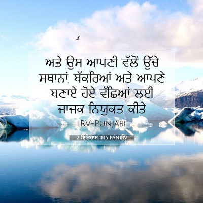 Picture 07 - 2 ਇਤਿਹਾਸ 11:15 PANIRV - ਅਤੇ ਉਸ ਆਪਣੀ ਵੱਲੋਂ - Bible Verse Picture
