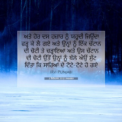 Picture 07 - 2 ਇਤਿਹਾਸ 25:12 PANIRV - ਅਤੇ ਹੋਰ ਦਸ ਹਜ਼ਾਰ - Bible Verse Picture