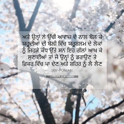 Picture 07 - 2 ਇਤਿਹਾਸ 32:18 PANIRV - ਅਤੇ ਉਨ੍ਹਾਂ ਨੇ ਉੱਚੀ - Bible Verse Picture