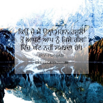Picture 07 - 2 ਕੁਰਿੰਥੀਆਂ 11:5 PANIRV - ਕਿਉਂ ਜੋ ਮੈਂ ਉਨ੍ਹਾਂ - Bible Verse Picture