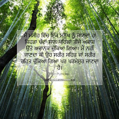 Picture 07 - 2 ਕੁਰਿੰਥੀਆਂ 12:2 PANIRV - ਮੈਂ ਮਸੀਹ ਵਿੱਚ ਇੱਕ - Bible Verse Picture