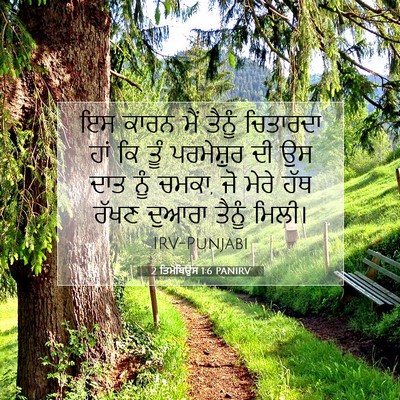 Picture 07 - 2 ਤਿਮੋਥਿਉਸ 1:6 PANIRV - ਇਸ ਕਾਰਨ ਮੈਂ ਤੈਨੂੰ - Bible Verse Picture