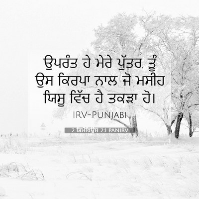 Picture 07 - 2 ਤਿਮੋਥਿਉਸ 2:1 PANIRV - ਉਪਰੰਤ ਹੇ ਮੇਰੇ - Bible Verse Picture