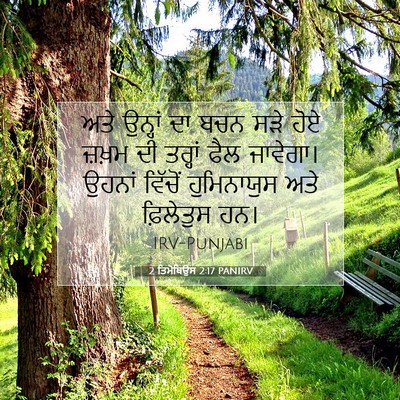 Picture 07 - 2 ਤਿਮੋਥਿਉਸ 2:17 PANIRV - ਅਤੇ ਉਨ੍ਹਾਂ ਦਾ ਬਚਨ - Bible Verse Picture