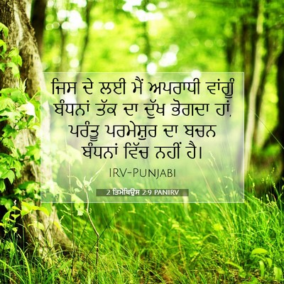Picture 07 - 2 ਤਿਮੋਥਿਉਸ 2:9 PANIRV - ਜਿਸ ਦੇ ਲਈ ਮੈਂ - Bible Verse Picture