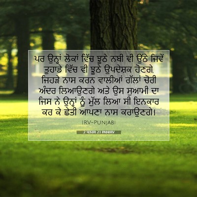 Picture 07 - 2 ਪਤਰਸ 2:1 PANIRV - ਪਰ ਉਨ੍ਹਾਂ ਲੋਕਾਂ - Bible Verse Picture