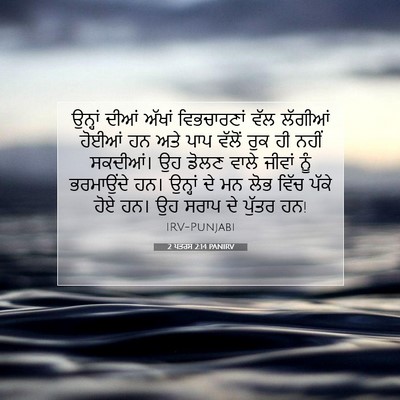 Picture 07 - 2 ਪਤਰਸ 2:14 PANIRV - ਉਨ੍ਹਾਂ ਦੀਆਂ ਅੱਖਾਂ - Bible Verse Picture
