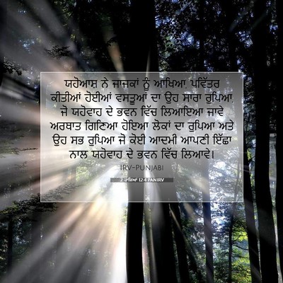 Picture 07 - 2 ਰਾਜਿਆਂ 12:4 PANIRV - ਯਹੋਆਸ਼ ਨੇ ਜਾਜਕਾਂ - Bible Verse Picture