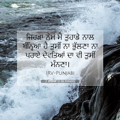 Picture 07 - 2 ਰਾਜਿਆਂ 17:38 PANIRV - ਜਿਹੜਾ ਨੇਮ ਮੈਂ - Bible Verse Picture