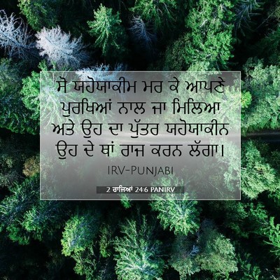 Picture 07 - 2 ਰਾਜਿਆਂ 24:6 PANIRV - ਸੋ ਯਹੋਯਾਕੀਮ ਮਰ ਕੇ - Bible Verse Picture