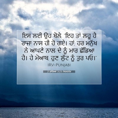 Picture 07 - 2 ਰਾਜਿਆਂ 3:23 PANIRV - ਇਸ ਲਈ ਉਹ ਬੋਲੇ, “ਇਹ - Bible Verse Picture