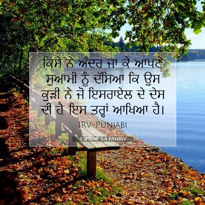 Picture 07 - 2 ਰਾਜਿਆਂ 5:4 PANIRV - ਕਿਸੇ ਨੇ ਅੰਦਰ ਜਾ ਕੇ - Bible Verse Picture
