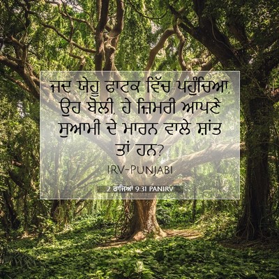 Picture 07 - 2 ਰਾਜਿਆਂ 9:31 PANIRV - ਜਦ ਯੇਹੂ ਫਾਟਕ ਵਿੱਚ - Bible Verse Picture