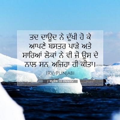 Picture 07 - 2 ਸਮੂਏਲ 1:11 PANIRV - ਤਦ ਦਾਊਦ ਨੇ ਦੁੱਖੀ ਹੋ - Bible Verse Picture