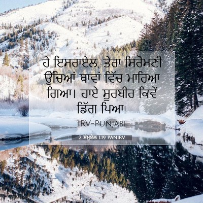 Picture 07 - 2 ਸਮੂਏਲ 1:19 PANIRV - ਹੇ ਇਸਰਾਏਲ, ਤੇਰਾ - Bible Verse Picture