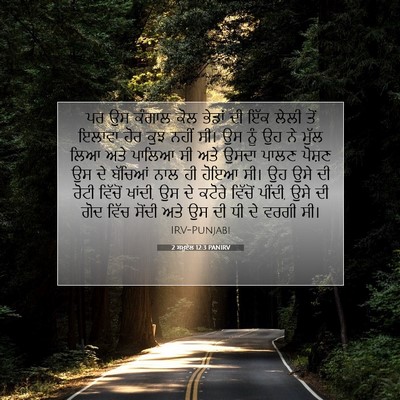 Picture 07 - 2 ਸਮੂਏਲ 12:3 PANIRV - ਪਰ ਉਸ ਕੰਗਾਲ ਕੋਲ - Bible Verse Picture