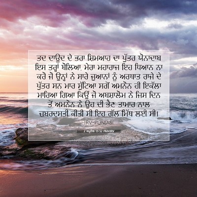 Picture 07 - 2 ਸਮੂਏਲ 13:32 PANIRV - ਤਦ ਦਾਊਦ ਦੇ ਭਰਾ - Bible Verse Picture