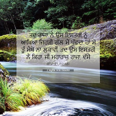 Picture 07 - 2 ਸਮੂਏਲ 14:18 PANIRV - ਤਦ ਰਾਜਾ ਨੇ ਉਸ ਇਸਤਰੀ - Bible Verse Picture