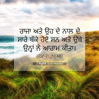Picture 07 - 2 ਸਮੂਏਲ 16:14 PANIRV - ਰਾਜਾ ਅਤੇ ਉਹ ਦੇ ਨਾਲ - Bible Verse Picture