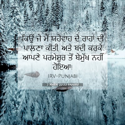 Picture 07 - 2 ਸਮੂਏਲ 22:22 PANIRV - ਕਿਉਂ ਜੋ ਮੈਂ ਯਹੋਵਾਹ - Bible Verse Picture