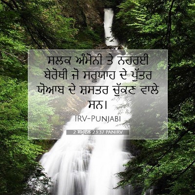 Picture 07 - 2 ਸਮੂਏਲ 23:37 PANIRV - ਸਲਕ ਅੰਮੋਨੀ ਤੇ ਨਹਰਈ - Bible Verse Picture