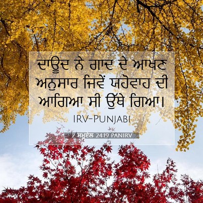 Picture 07 - 2 ਸਮੂਏਲ 24:19 PANIRV - ਦਾਊਦ ਨੇ ਗਾਦ ਦੇ ਆਖਣ - Bible Verse Picture