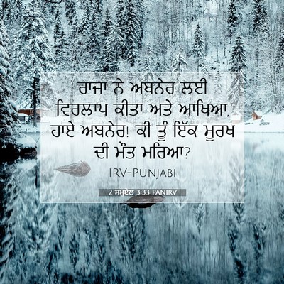 Picture 07 - 2 ਸਮੂਏਲ 3:33 PANIRV - ਰਾਜਾ ਨੇ ਅਬਨੇਰ ਲਈ - Bible Verse Picture