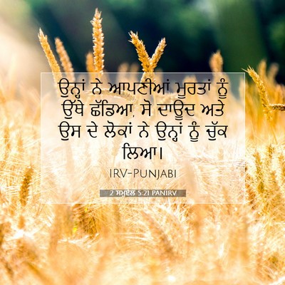Picture 07 - 2 ਸਮੂਏਲ 5:21 PANIRV - ਉਨ੍ਹਾਂ ਨੇ ਆਪਣੀਆਂ - Bible Verse Picture