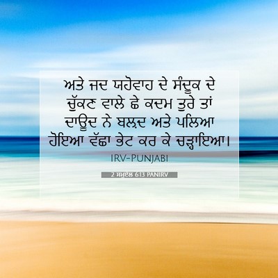 Picture 07 - 2 ਸਮੂਏਲ 6:13 PANIRV - ਅਤੇ ਜਦ ਯਹੋਵਾਹ ਦੇ - Bible Verse Picture