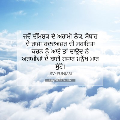 Picture 07 - 2 ਸਮੂਏਲ 8:5 PANIRV - ਜਦੋਂ ਦੰਮਿਸ਼ਕ ਦੇ - Bible Verse Picture