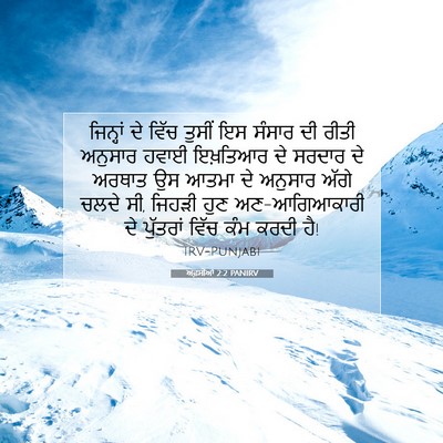 Picture 07 - ਅਫ਼ਸੀਆਂ 2:2 PANIRV - ਜਿਨ੍ਹਾਂ ਦੇ ਵਿੱਚ - Bible Verse Picture