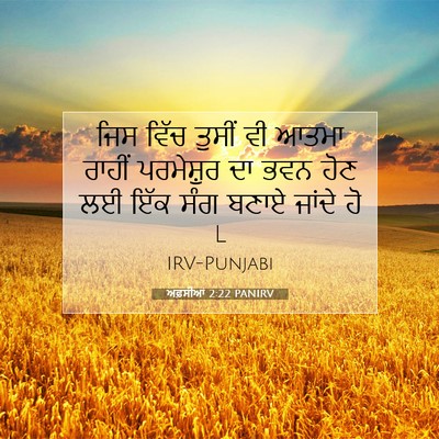Picture 07 - ਅਫ਼ਸੀਆਂ 2:22 PANIRV - ਜਿਸ ਵਿੱਚ ਤੁਸੀਂ ਵੀ - Bible Verse Picture