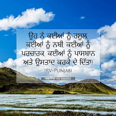 Picture 07 - ਅਫ਼ਸੀਆਂ 4:11 PANIRV - ਉਹ ਨੇ ਕਈਆਂ ਨੂੰ - Bible Verse Picture