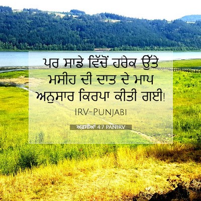 Picture 07 - ਅਫ਼ਸੀਆਂ 4:7 PANIRV - ਪਰ ਸਾਡੇ ਵਿੱਚੋਂ - Bible Verse Picture