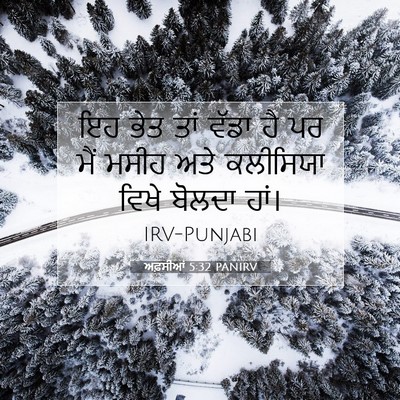 Picture 07 - ਅਫ਼ਸੀਆਂ 5:32 PANIRV - ਇਹ ਭੇਤ ਤਾਂ ਵੱਡਾ ਹੈ - Bible Verse Picture