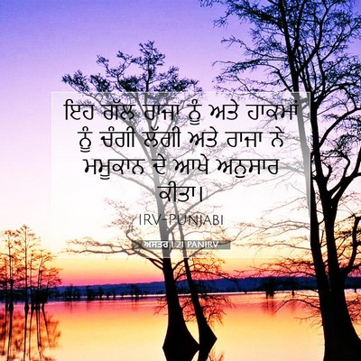 Picture 07 - ਅਸਤਰ 1:21 PANIRV - ਇਹ ਗੱਲ ਰਾਜਾ ਨੂੰ ਅਤੇ - Bible Verse Picture