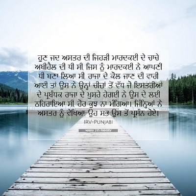 Picture 07 - ਅਸਤਰ 2:15 PANIRV - ਹੁਣ ਜਦ ਅਸਤਰ ਦੀ - Bible Verse Picture