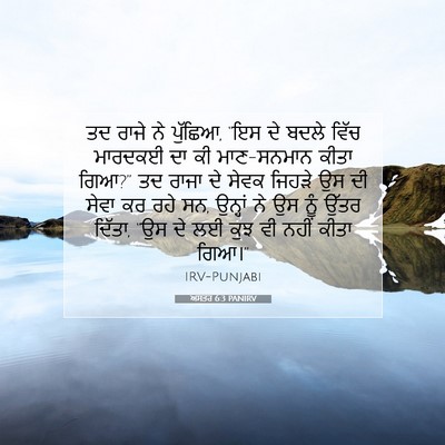 Picture 07 - ਅਸਤਰ 6:3 PANIRV - ਤਦ ਰਾਜੇ ਨੇ ਪੁੱਛਿਆ, - Bible Verse Picture