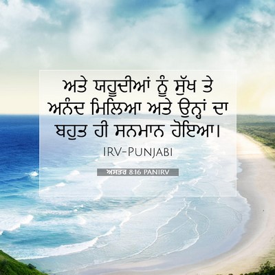 Picture 07 - ਅਸਤਰ 8:16 PANIRV - ਅਤੇ ਯਹੂਦੀਆਂ ਨੂੰ - Bible Verse Picture