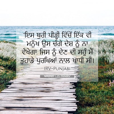 Picture 07 - ਅਸਤਸਨਾ 1:35 PANIRV - “ਇਸ ਬੁਰੀ ਪੀੜ੍ਹੀ - Bible Verse Picture