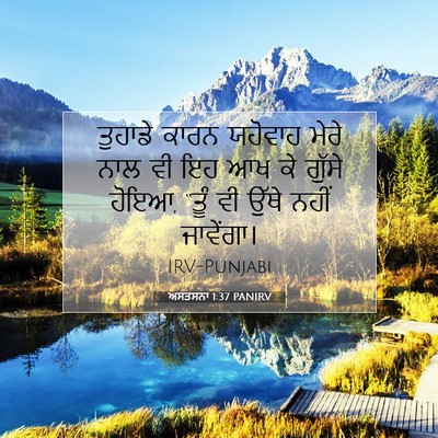 Picture 07 - ਅਸਤਸਨਾ 1:37 PANIRV - ਤੁਹਾਡੇ ਕਾਰਨ - Bible Verse Picture