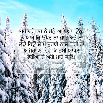 Picture 07 - ਅਸਤਸਨਾ 1:42 PANIRV - ਪਰ ਯਹੋਵਾਹ ਨੇ ਮੈਨੂੰ - Bible Verse Picture