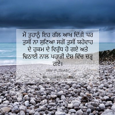 Picture 07 - ਅਸਤਸਨਾ 1:43 PANIRV - ਮੈਂ ਤੁਹਾਨੂੰ ਇਹ ਗੱਲ - Bible Verse Picture