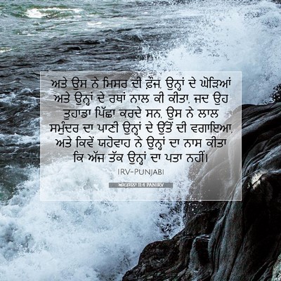 Picture 07 - ਅਸਤਸਨਾ 11:4 PANIRV - ਅਤੇ ਉਸ ਨੇ ਮਿਸਰ ਦੀ - Bible Verse Picture