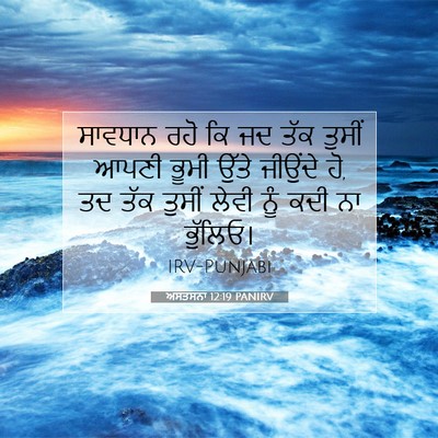 Picture 07 - ਅਸਤਸਨਾ 12:19 PANIRV - ਸਾਵਧਾਨ ਰਹੋ ਕਿ ਜਦ - Bible Verse Picture